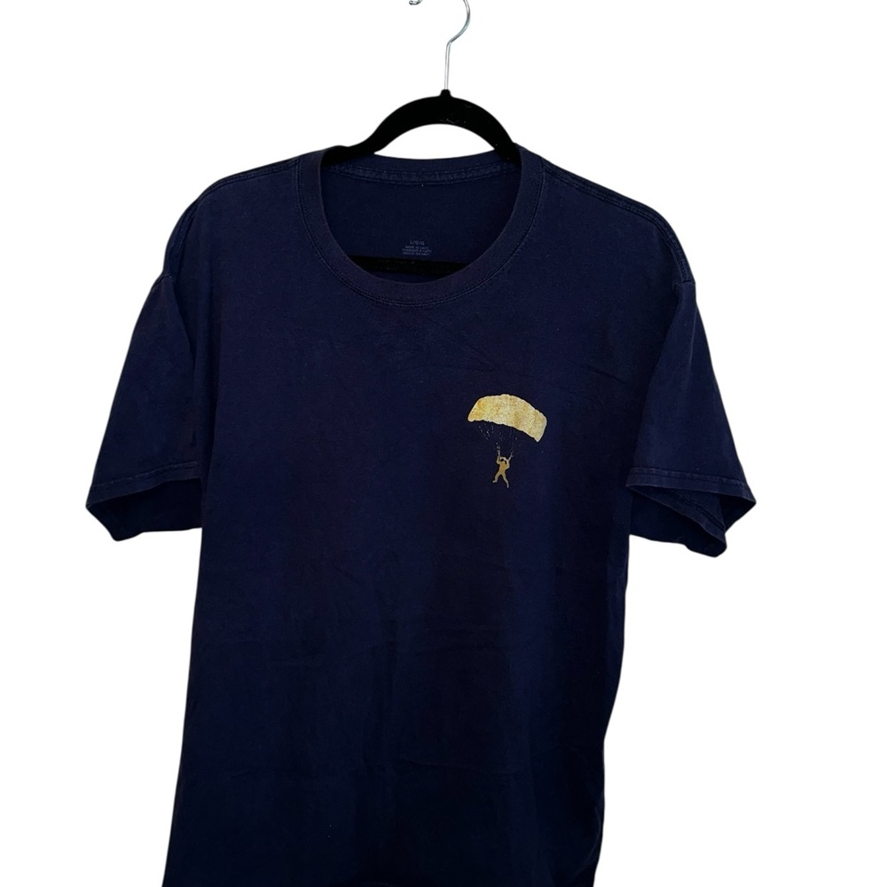 Navy Blue Parachute Graphic T-Shirt